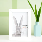 Bunny Rabbit Print ‘Somebunny Loves You’