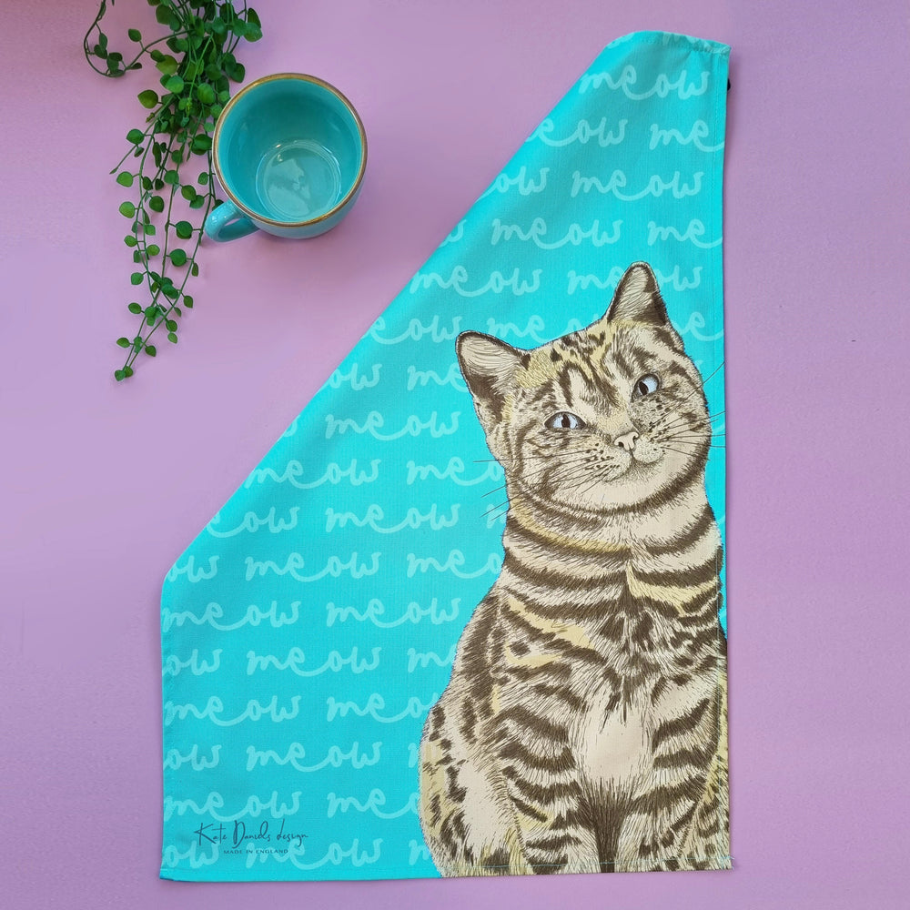 Meow Cat Tea Towel