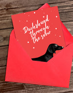 Dachshund Christmas Card