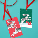 Christmas Hare Gift Tags