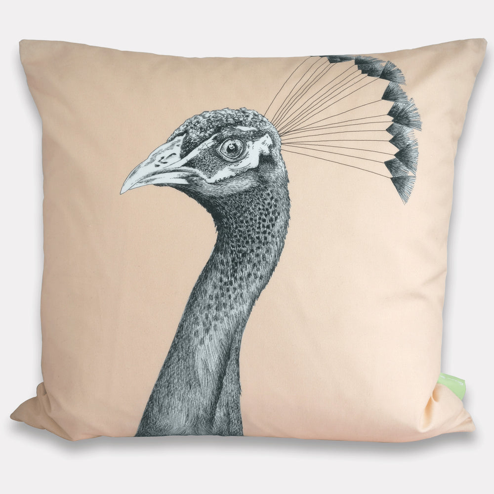 Bird Cushion ‘The Grandiose Peahen’