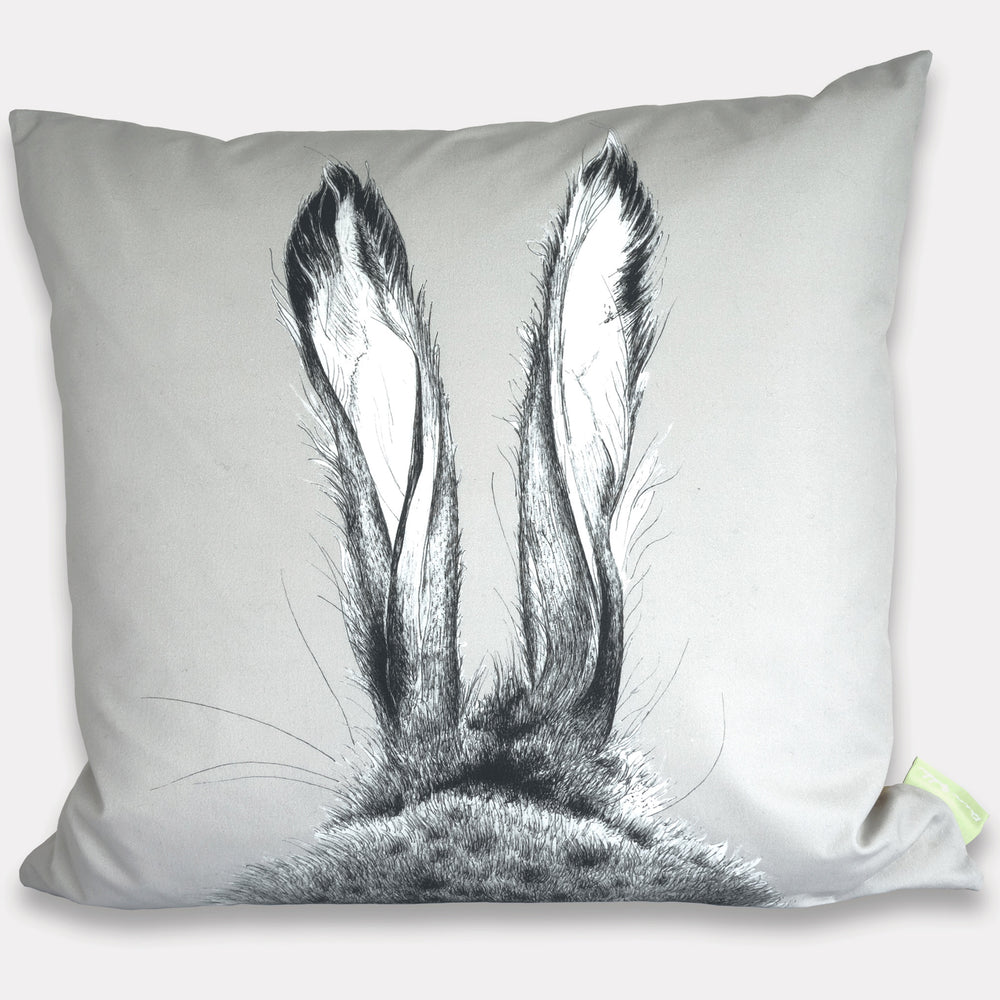 Hare Cushion ‘The Runners no.1’ Print