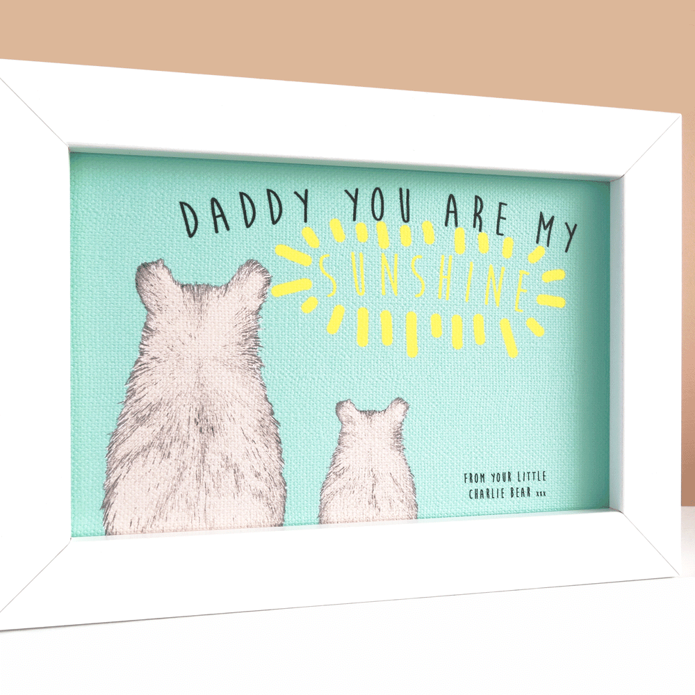Personalised Daddy and Baby Bears Print