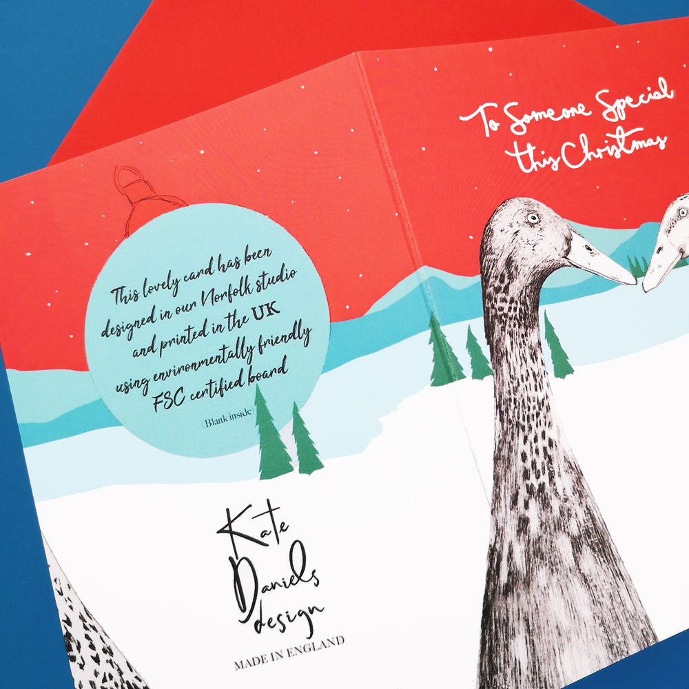 Devoted Ducks Christmas Card