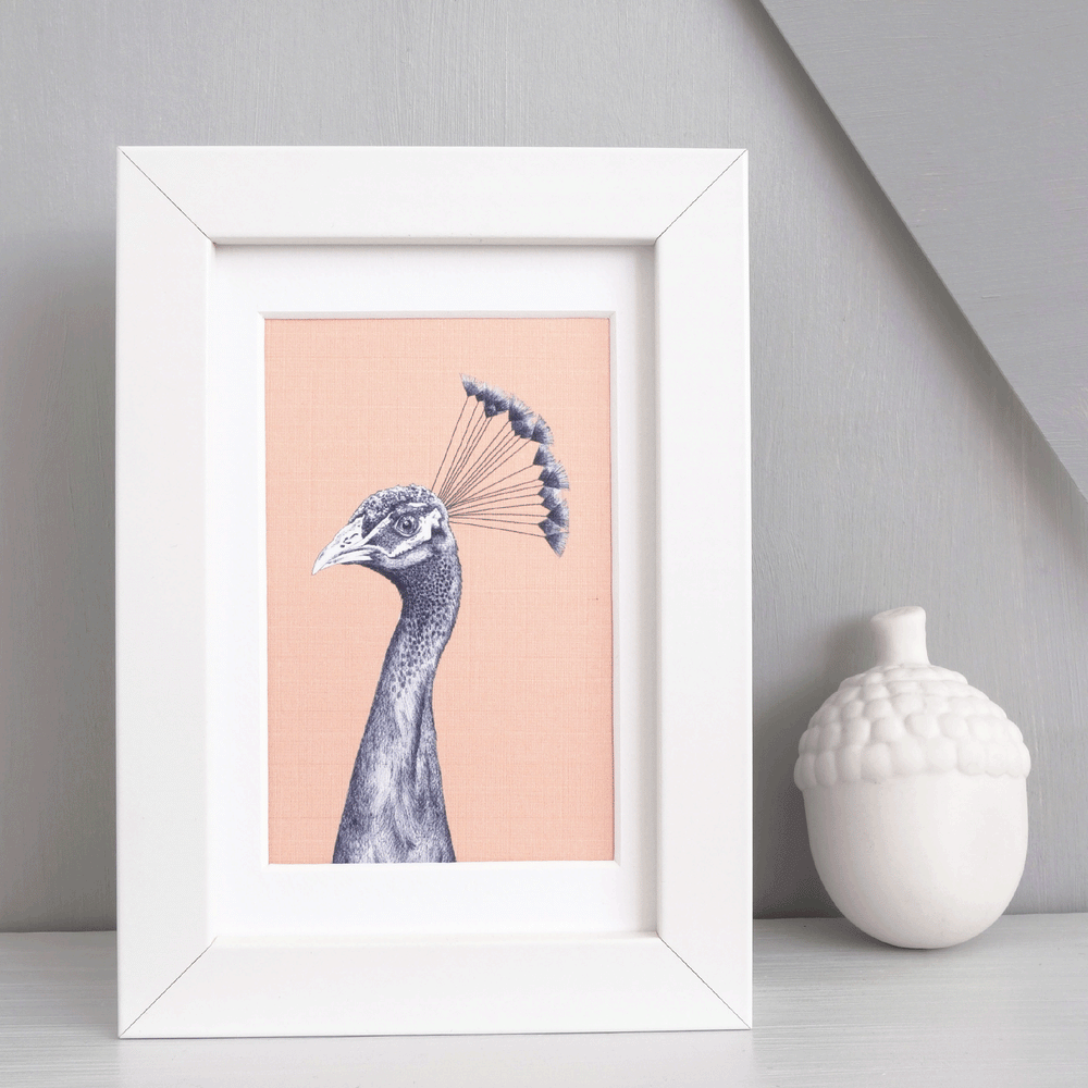 Bird Print 'The Grandiose Peahen'