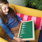 Personalised Family Duck Print in Emerald Green