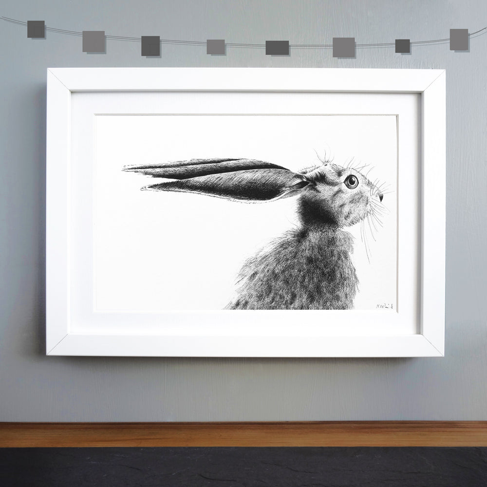 Hare Print 'The Runners no.5'