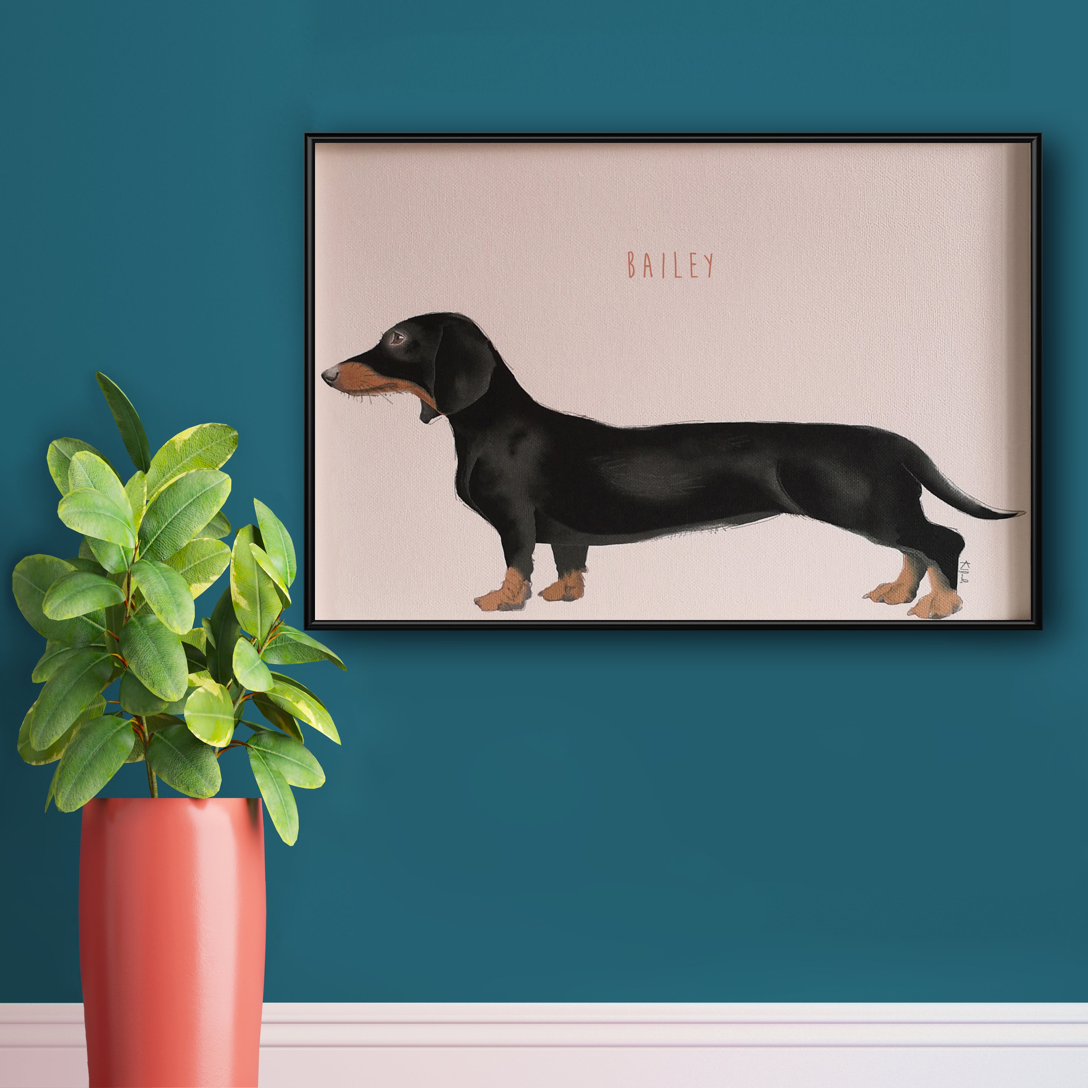 Sausage new arrivals dog artwork