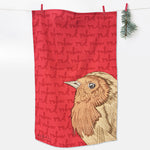 Robin Tea towel and Coaster Gift Set